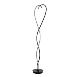 Living And Home Black Decorative Swirling Led Floor Lamp Floor Light Living Room Standing Light 155Cm - thumbnail 8