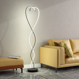 Living And Home Black Decorative Swirling Led Floor Lamp Floor Light Living Room Standing Light 155Cm - thumbnail 2