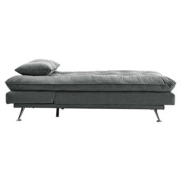 Thehotsale 2 In 1 Fabric Upholstered Tufted Sofa Bed Grey For Small Space - thumbnail 5