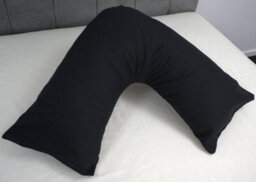 ARLinens V Shaped Pillow With Free V Pillowcase Orthopedic Hollowfiber Filled Head Neck Support V Cushion With Case - thumbnail 3