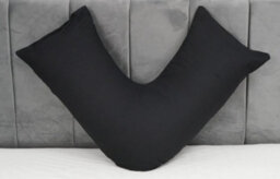 ARLinens V Shaped Pillow With Free V Pillowcase Orthopedic Hollowfiber Filled Head Neck Support V Cushion With Case - thumbnail 2