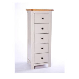 Cabinet Bits Argenta 5 Drawer Narrow Chest Of Drawers Brass Knob - thumbnail 2