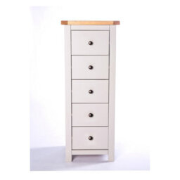 Cabinet Bits Argenta 5 Drawer Narrow Chest Of Drawers Brass Knob - thumbnail 1