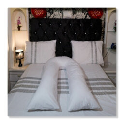 ARLinens U Shaped Pillow 9Ft Hollowfiber Filled Orthopedic Maternity Pregnency Long Full Body Support U Pillow (9 Ft) - thumbnail 8