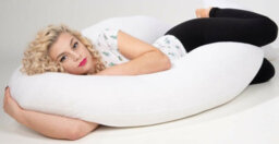 ARLinens U Shaped Pillow 9Ft Hollowfiber Filled Orthopedic Maternity Pregnency Long Full Body Support U Pillow (9 Ft) - thumbnail 3