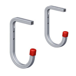 2 X Wall Mounted 50Kg Storage Hooks With Shelf Support Bracket For Garages & Sheds - thumbnail 2