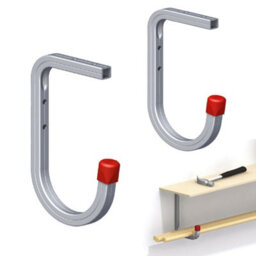 2 X Wall Mounted 50Kg Storage Hooks With Shelf Support Bracket For Garages & Sheds - thumbnail 1