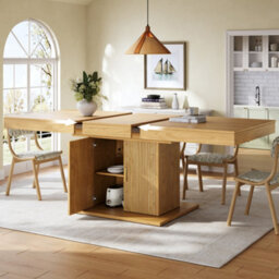 Matteo Extendable Dining Table With Integrated Storage, 140-180Cm - thumbnail 4