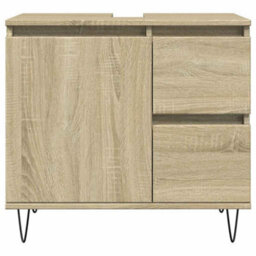 Walplus Bathroom Cabinet Sonoma Oak 65X33X60 Cm Engineered Wood - thumbnail 3