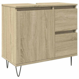 Walplus Bathroom Cabinet Sonoma Oak 65X33X60 Cm Engineered Wood - thumbnail 2
