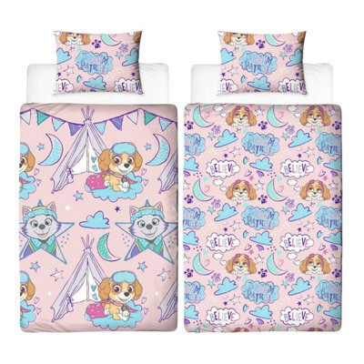 Paw Patrol Sleepover Reversible Duvet Set Multicoloured (Single) - image 1