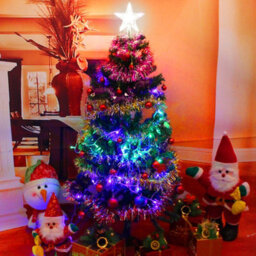 Living And Home Transparent Five-Pointed Star Christmas Tree Topper With Led Lights. - thumbnail 4