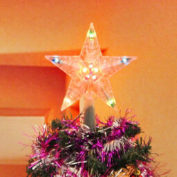 Living And Home Transparent Five-Pointed Star Christmas Tree Topper With Led Lights. - thumbnail 5