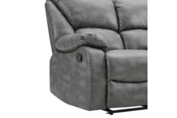 Home Detail Enoch 2 Seater Recliner Sofa, Dark Grey Faux Leather - thumbnail 5