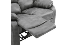 Home Detail Enoch 2 Seater Recliner Sofa, Dark Grey Faux Leather - thumbnail 7