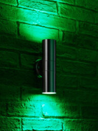 Auraglow Stainless Steel Double Up & Down Outdoor Wall Light - Colour Changing - thumbnail 4