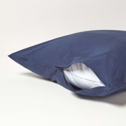 Homescapes Navy Blue Continental Egyptian Cotton Pillowcase 200 Tc, 60 X 60 Cm - thumbnail 3