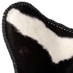 Vidaxl Butterfly Chair Black And White Real Cowhide Leather Butterfly Chairs - thumbnail 9