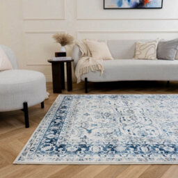 The Rugs Montana Navy Traditional Area Rug And Runner Soft Durable Pet Friendly Easy To Clean Living Room Bedroom 4070Nv - thumbnail 7