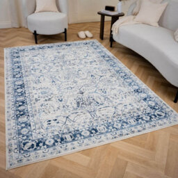 The Rugs Montana Navy Traditional Area Rug And Runner Soft Durable Pet Friendly Easy To Clean Living Room Bedroom 4070Nv - thumbnail 2