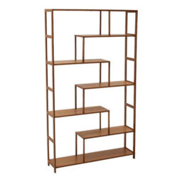 Modern Wooden Bookcase Display Shelf Storage Room Divider - thumbnail 1