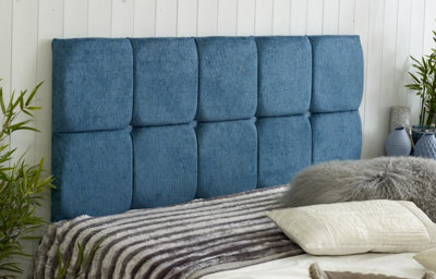 "Slumbre Monaco Chenille 3Ft Single 20"" Headboard - Teal"