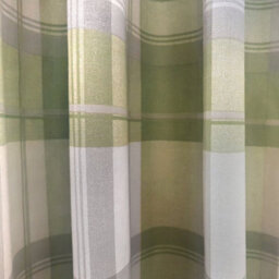 Fusion Balmoral Check Country Checked Pattern Pair Of Green Eyelet Curtains - thumbnail 3