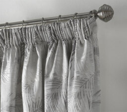 Luxury Living Fiji Pencil Pleat Taped Top Curtains Silver - thumbnail 3