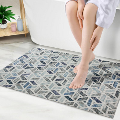 Ameha Non Slip Printed Rug Indoor/outdoor Floor Mat Zara Pattern 40X60 Cm Geometric Door Floor Mats - image 1
