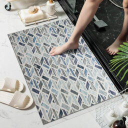 Ameha Non Slip Printed Rug Indoor/outdoor Floor Mat Zara Pattern 40X60 Cm Geometric Door Floor Mats - thumbnail 8