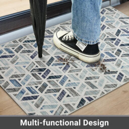 Ameha Non Slip Printed Rug Indoor/outdoor Floor Mat Zara Pattern 40X60 Cm Geometric Door Floor Mats - thumbnail 3