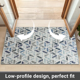 Ameha Non Slip Printed Rug Indoor/outdoor Floor Mat Zara Pattern 40X60 Cm Geometric Door Floor Mats - thumbnail 4