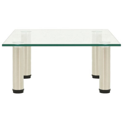 Berkfield Modern Tv Stand Transparent 40X35X17 Cm Tempered Glass - image 1