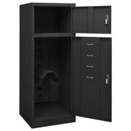 Berkfield Durable Saddle Cabinet Anthracite 53X53X140 Cm Steel - thumbnail 5