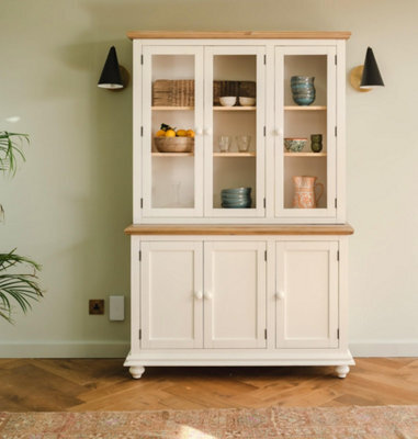 Statement Furniture Shire Glass Door White Display Cabinet Dresser - image 1
