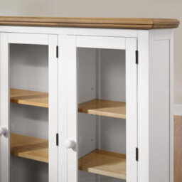Statement Furniture Shire Glass Door White Display Cabinet Dresser - thumbnail 5