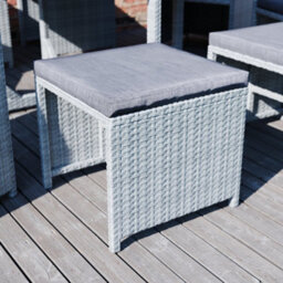 Lassic Garden Vida Cuba Grey 8 Seater Rattan Garden Outdoor Ukfr Bistro Set - thumbnail 4