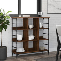 Berkfield Sideboard Brown Oak 102X32X103.5 Cm Engineered Wood - thumbnail 1