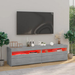 Berkfield Tv Cabinet With Led Lights 2 Pcs Grey Sonoma 75X35X40 Cm - thumbnail 3