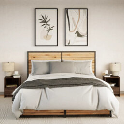 Berkfield Bedside Cabinets With Led Lights 2 Pcs Brown Oak Engineered Wood - thumbnail 4