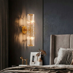 Komore 40Cm Antique Gold Spiral Crystal Bar Wall Light Elegant Crystal Strip Wall Lamp - thumbnail 3