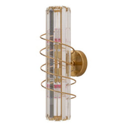 Komore 40Cm Antique Gold Spiral Crystal Bar Wall Light Elegant Crystal Strip Wall Lamp - thumbnail 6