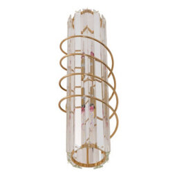 Komore 40Cm Antique Gold Spiral Crystal Bar Wall Light Elegant Crystal Strip Wall Lamp - thumbnail 7
