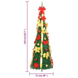 Berkfield Artificial Christmas Tree Pop-Up 200 Leds Green 210 Cm - thumbnail 9