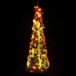 Berkfield Artificial Christmas Tree Pop-Up 200 Leds Green 210 Cm - thumbnail 2
