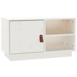 Vidaxl Tv Cabinet White 70X34X40 Cm Solid Wood Pine - thumbnail 2