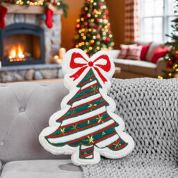 Luxury Living Novelty Christmas Tree Cushion by B&Q