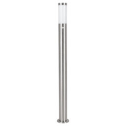 Ip44 Stainless Steel Outdoor Bollard Light With Pir Sensor - 12W E27 Lamp Post, 1100mm - thumbnail 1