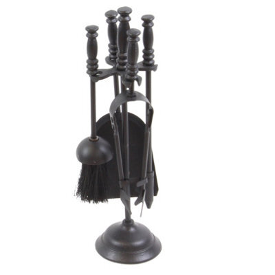 JVL Belvoir Fireside Companion Set Shovel Brush Poker Tongs 4 Piece Fire Accessory - image 1
