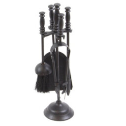 JVL Belvoir Fireside Companion Set Shovel Brush Poker Tongs 4 Piece Fire Accessory - thumbnail 1